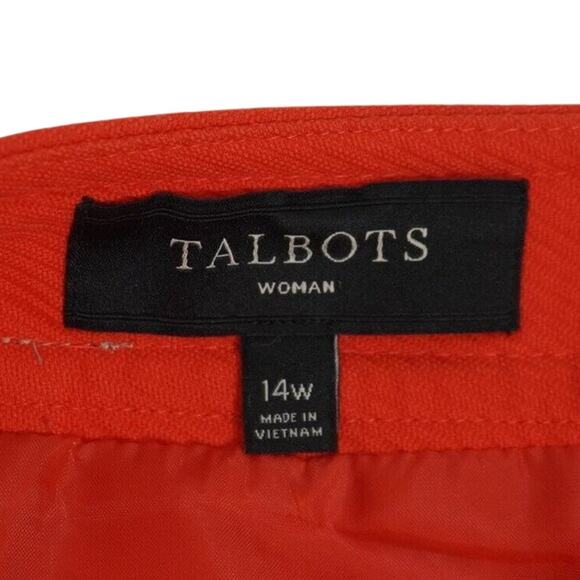 Talbots Red Tulip Skirt Cotton Lined Gold Buttons 2 Pockets Sz 14W Holiday Party - Picture 3 of 13